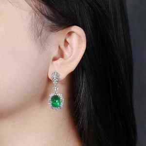 SGARIT เครื่องประดับสุดหรู 9.86 กะรัต มรกตธรรมชาติ ทอง 18K ใบรับรอง AIGS 36.5X15.5 มม. แอฟริกาใต้ ต่างหู งานแต่งงานและงานปาร์ตี้ - Product Image 4