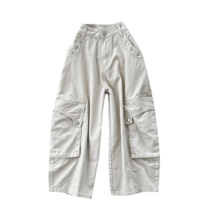 Pantalon <span class=keywords><strong>cargo</strong></span> <span class=keywords><strong>taille</strong></span> haute pour femme, coupe ample et décontractée, idéal pour l'automne - Product Image 5