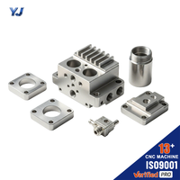 Componentes de Disipador de Calor Multipuerto de Aluminio Mecanizado de Alta Precisión CNC con Interfaces Roscadas para Control de Fluidos