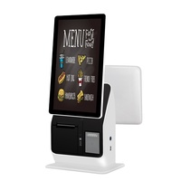 Kiosque de commande automatique intelligent Wintronix YCSYL215 2026 avec écran capacitif multi-touch, double système d'exploitation, paiement par QR code, imprimante thermique POS en métal