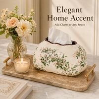 Boîte à mouchoirs en porcelaine bleue et blanche, style Art Moderne, pour la maison, la salle à manger, la table, accessoires de décoration de bureau, support de rangement en céramique pour mouchoirs