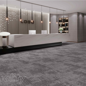 Thân thiện với môi chống cháy đảo ngược cách âm 50x50 PVC ủng hộ đệm Polyester văn phòng thương mại sàn thảm gạch - Product Image 2