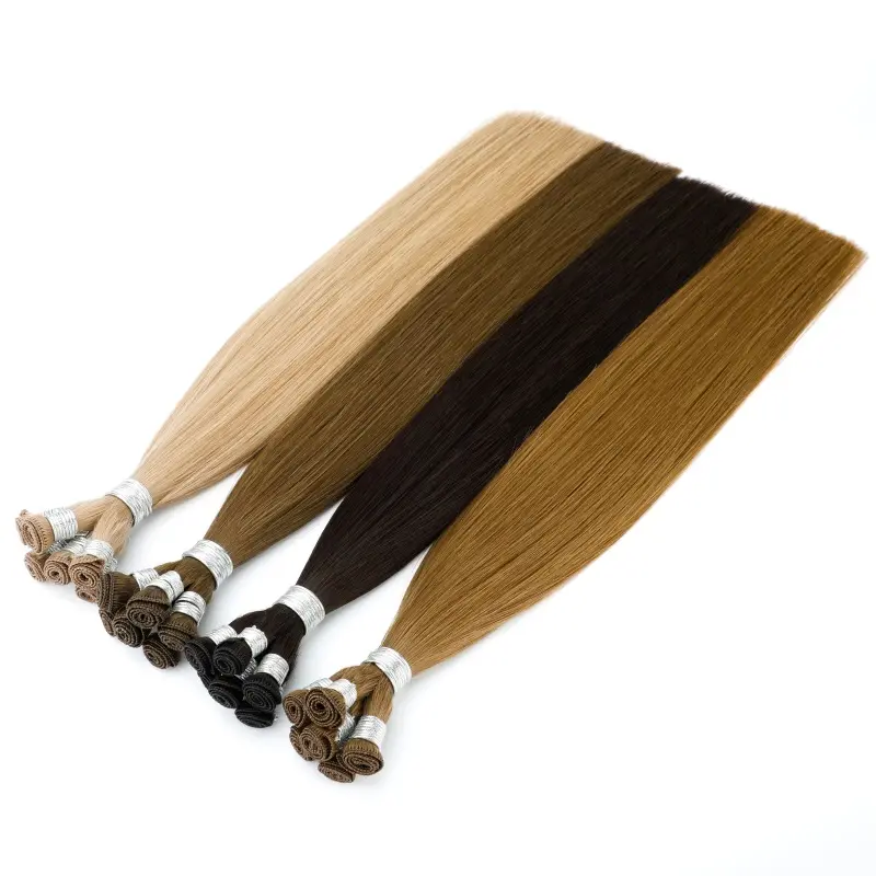LeShine Hand-Tied Hair Remy Cuticle Hand Tied Wefts Hair Extension