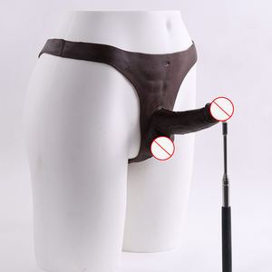 Buikspier Baron Zwarte Koffie Gespannen Penis Ondergoed Draagbaar <span class=keywords><strong>Gay</strong></span> Ondergoed met Kunstpenis Seks Speelgoed - Product Image 2