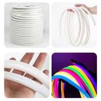 Tube flexible en silicone néon, étanche, vide, pour bande LED 6mm 8mm, fabrication de panneaux personnalisés DIY