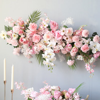 2026 Hot Sale Rozen Bloemstukken Tafeldecoratie voor Bruiloft Podium Feestdecoratie Achtergrond Tafelstuk Zijden Bloemrij