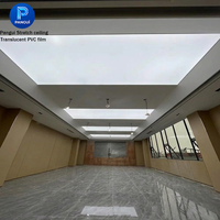 PANGUI Rouleaux en gros de plafond tendu en PVC translucide blanc rétroéclairé par LED pour la décoration intérieure de bureaux