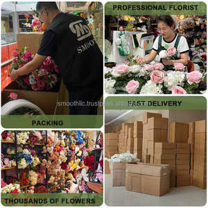 Panel de Flores Artificiales Enrollable, Personalizable, con Rosas, para Decoración de Escenarios de Boda - Product Image 6