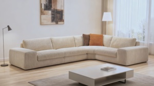 High Quality Orange Brown Modern Minimalist L-Shaped <b>Sofa</b> Set for Villa Living Room Cushion Soft Household - Product Image 4