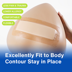 Postoperative Wound Suture Waterproof Breathable Medical Silicone Foam Dressing Soft Class II 10x20cm - Product Image 6