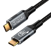 Thunderbolt kabel 5 tipe-c, kabel 5 tipe-c 16K/60Hz 8K 48V/5A PD240W 80Gbps tipe-c ke USB C UNTUK iphone 15 Pro Tablet Switch Laptop MacBook Pro