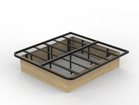 Lit pliant intelligent à prix abordable, nouveau design, facile à assembler, gain de place, cadre de lit en métal plateforme, taille king size et queen size