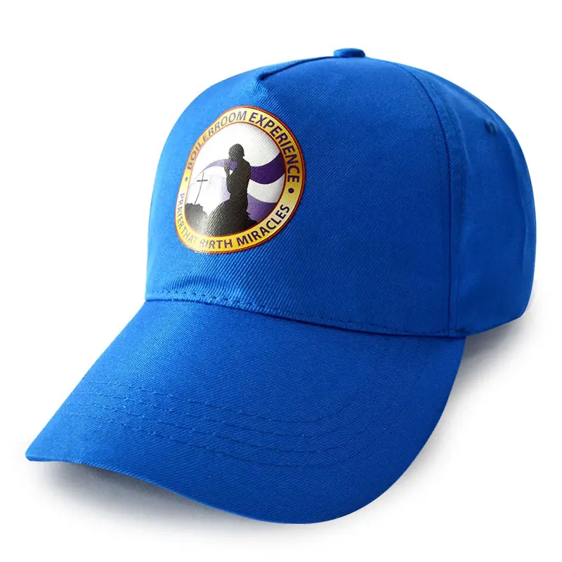 Ucuz toptan özel ütüyle yapışan logo 5 panel beyzbol baba şapka