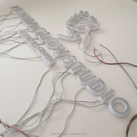 3D Mini Acrylique Logo Lettres LED Rétro-Éclairé Extérieur Affaires Signes Avant Lumineux Caractère Signe Lumière Pour Mur Publicité