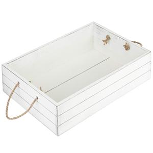 Caisses à palettes de pommes en <span class=keywords><strong>bois</strong></span> blanc solide et bon marché Petit bac organisateur de rangement décoratif en <span class=keywords><strong>bois</strong></span> avec poignées en corde - Product Image 3