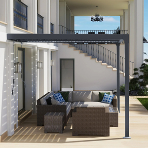 Toit à persiennes personnalisé moderne standard de type 175 <span class=keywords><strong>Pergola</strong></span> extérieure motorisée en <span class=keywords><strong>aluminium</strong></span> enduit de poudre de dos de patio de jardin imperméable - Product Image 3