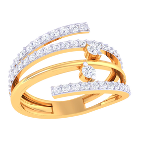 Anillo de palisandro para mujer, anillos de compromiso de boda de oro puro originales personalizados, banda de diamante cultivada en laboratorio de 10K, 14K, 18K para mujer - Product Image 1