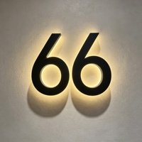 Enseigne LED personnalisée pour numéro de maison, idéale pour fêtes d'anniversaire et publicité, utilisation extérieure étanche, garantie 2 ans