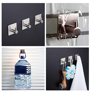 Crochets adhésifs pour porte murale, robustes, en acier inoxydable, porte-vêtements, <span class=keywords><strong>crochet</strong></span> pour <span class=keywords><strong>serviette</strong></span> de salle de bain, cuisine - Product Image 6
