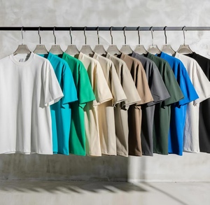 Wholesale causal 100% Heavyweight cotton <b>tshirt</b> sprinting <b>plain</b> multi color men's t-shirt crew neck customize <b>tshirt</b> for men - Product Image 4