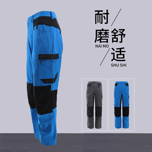 Nouveau pantalon de travail antistatique multipoches personnalisé pour hommes, idéal pour les ouvriers du bâtiment, les ingénieurs souterrains et les travailleurs de quai, fabriqué en pur coton. - Product Image 2