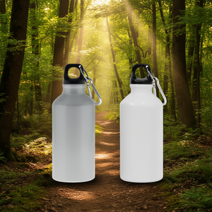 Bouteille d'eau en aluminium 400 ml avec bouchon à vis et mousqueton pour usage extérieur - Product Image 3
