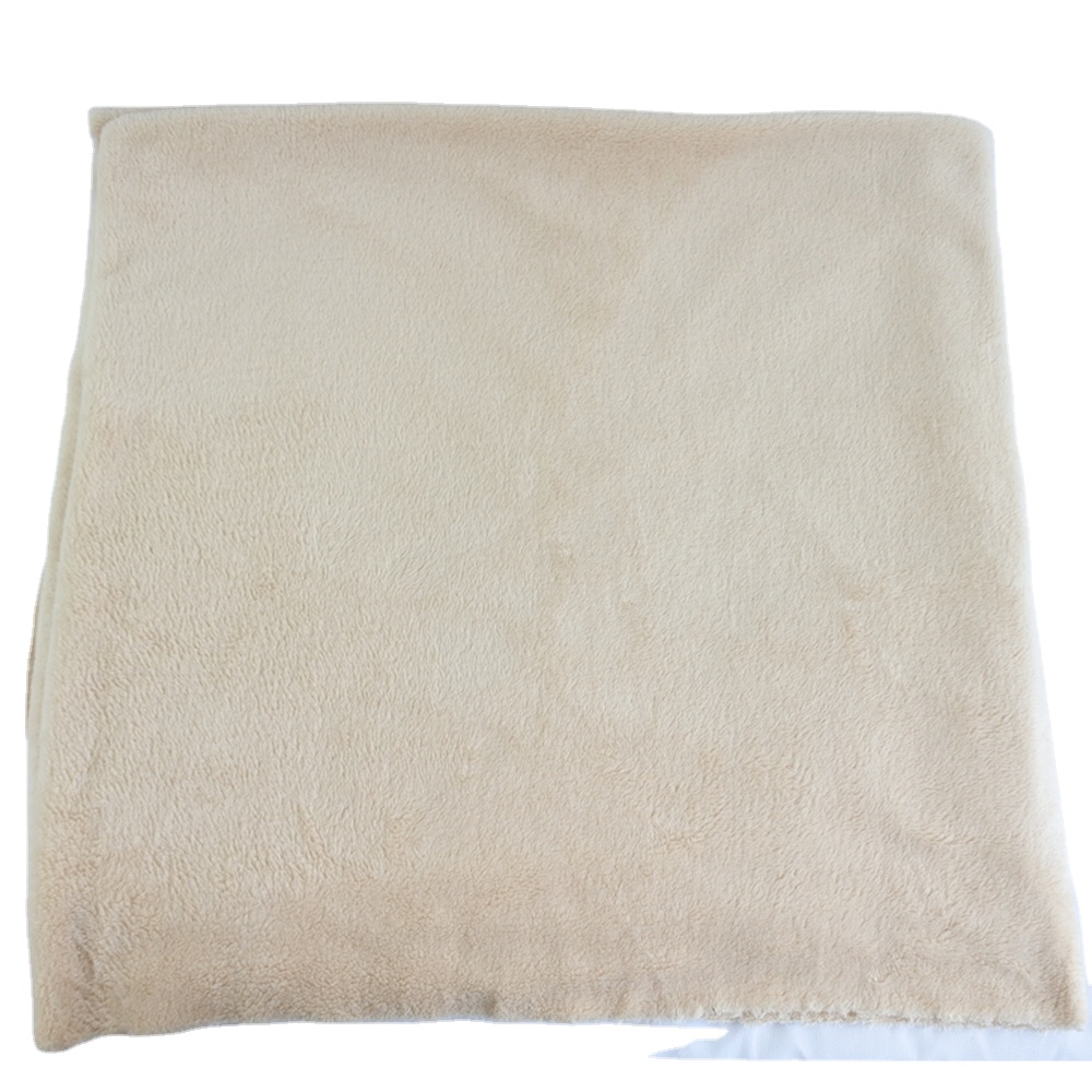 100% ткань кораллового цвета ff-001 светло-желтого цвета плотная одеяло ткань