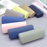 Boîte de rangement pour lunettes en cuir PU mat, personnalisable en plusieurs couleurs, anti-pression, durable, pour lunettes optiques