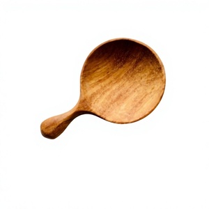 Natural <b>Wood</b> <b>Kitchen</b> Cooking Spoons <b>Set</b> of 2 Reusable Utensils for Stirring Mixing Serving Food - Product Image 6
