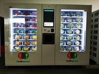 Automatische temperatuurgecontroleerde gezonde voedingsautomaat voor verse dranken, salades, fruit, zeevruchten en vlees