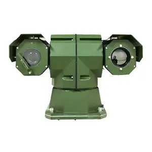 15km Dual Sensor Long Range PTZ Thermal And Daylight Security Laser Camera For Airport