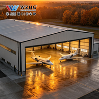 Hangar d'avion à grande portée sur mesure avec système de structure en acier préfabriqué