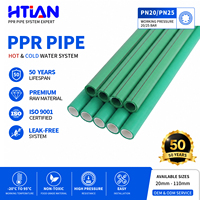 Tuyau d'eau PPR vert pour la plomberie domestique, alimentation en eau chaude et froide, tuyau durable non toxique pour la rénovation de la salle de bain et de la cuisine