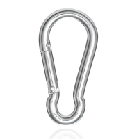 Vente en gros de matériel de crochet à ressort en acier inoxydable 304 mousqueton poli hamacs suspendus métal laiton accessoires en plastique
