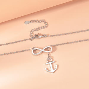 Collier Infinity Collier Ancre Eternelle <span class=keywords><strong>Féminin</strong></span> Cent Infinity Ancre Clavicule Chaîne - Product Image 4