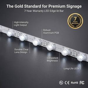 Barre lumineuse LED super brillante pour la publicité en magasin et en centre commercial, éclairage LED rigide 12V 24V, barre lumineuse en aluminium à profil bas - Product Image 1