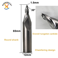 Fraise à queue conique mini à 2 dents en carbure de tungstène haute efficacité, ODM OEM pour outils de gravure CNC sur mini-plaques