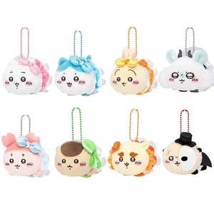 8 nouveaux designs de porte-clés en peluche brodés mignons de 9 cm, personnages Chiikawa Hachiware & Usagi, pour la décoration de sacs à dos - Product Image 1