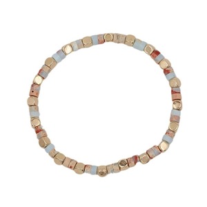 Bracelet à maillons coloré et polyvalent, style frais et délicat, idéal pour <span class=keywords><strong>les</strong></span> vacances, <span class=keywords><strong>les</strong></span> voyages, <span class=keywords><strong>les</strong></span> sorties en plein air et <span class=keywords><strong>les</strong></span> tenues décontractées - Product Image 4