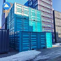 Conteneur 20 pieds 20GP à 2 portes latérales ouvrables personnalisable, certifié ISO, pour la logistique de fret et l'expédition