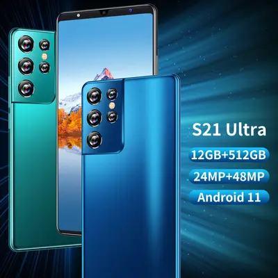 Смартфон S21 Ultra, 3G, 4G, 5G, 12 + 512 ГБ, экран 6,1 дюйма