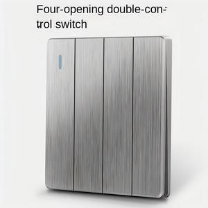 Nouvel interrupteur mural domestique à quatre voies avec prise domestique de contrôle de commutateur ignifuge PC - Product Image 4