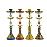 Prix d'usine de gros narguilé égyptien moyen arabe narguilé ensemble forme aigle doré fumer pipe à eau Shisha