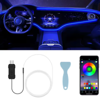 Éclairage Ambiant de Voiture 64 Couleurs avec Bande de Fibre Optique en Acrylique, Effet Symphonie et Contrôle USB par Application