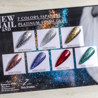 YICHUN Japon Platinum C 8G Gel Polish LED UV à haute viscosité, haute pigmentation, super brillant, temps de séchage de 60 secondes, 7 couleurs, paillettes platine