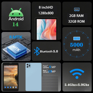 Máy tính bảng 8 inch Mới Máy Tính Học Tập cho trẻ em MTK 4G GỌI 2GB <span class=keywords><strong>Android</strong></span> 11 doanh nghiệp không thấm nước sử dụng quà tặng thương mại điện tử xuyên biên giới - Product Image 3