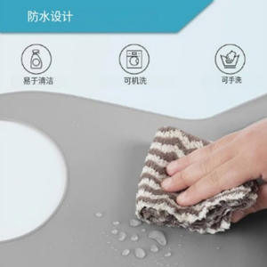 ผ้ากันเปื้อนซิลิโคนสำหรับผู้ใหญ่ 44 ซม. x 27 ซม. กันน้ำ เป็นมิตรกับสิ่งแวดล้อม ดีไซน์คอกว้างสำหรับผู้สูงอายุ - Product Image 4