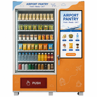 Distributeur automatique d'aéroport, 60 sélections, écran tactile 32 pouces, snacks, boissons, sandwichs, distributeur automatique réfrigéré