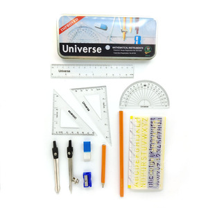 Juego de Matemáticas y Geometría de Metal de Alta Calidad, 13 Piezas, Caja de Geometría con Juego de Matemáticas Geométricas, Venta al Por Mayor - Product Image 2