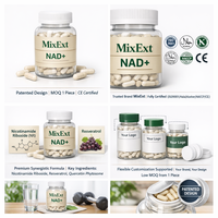 Capsules Antioxydantes Liposomales MixExt OEM à Marque Blanche NAD 900mg Complexe & Resvératrol pour Anti-Âge